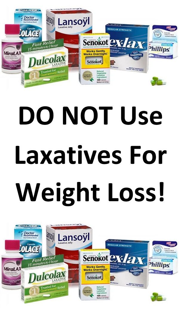 DO NOT Use Laxatives For Weight Loss!